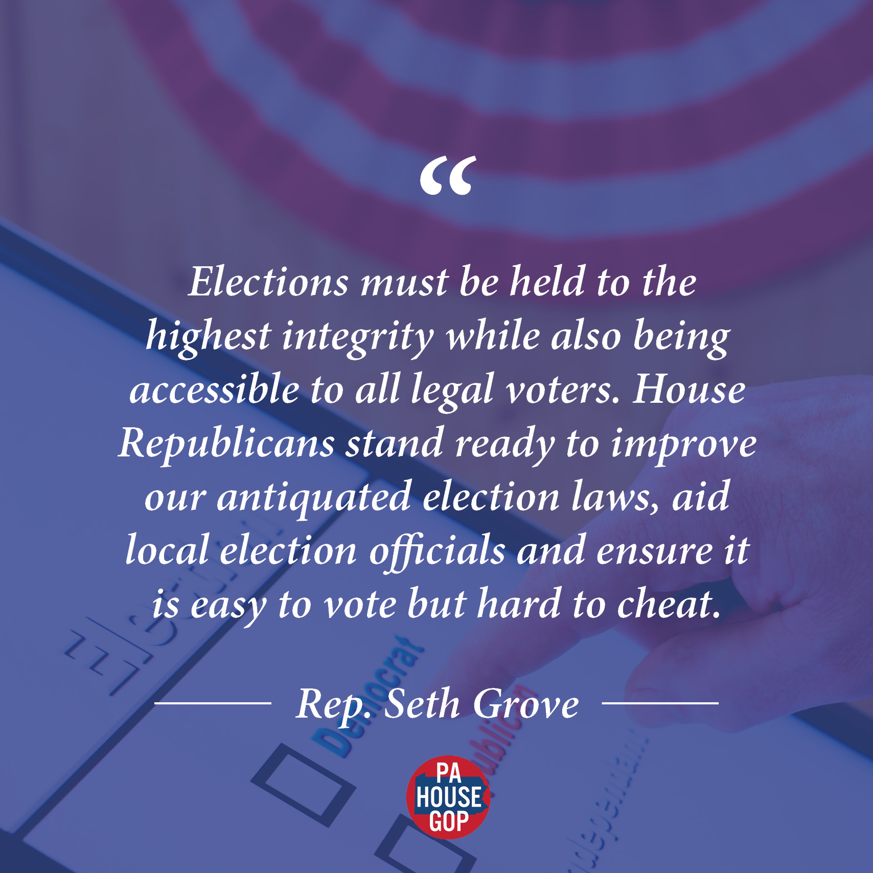 Grove Releases Report on Elections Hearings 
